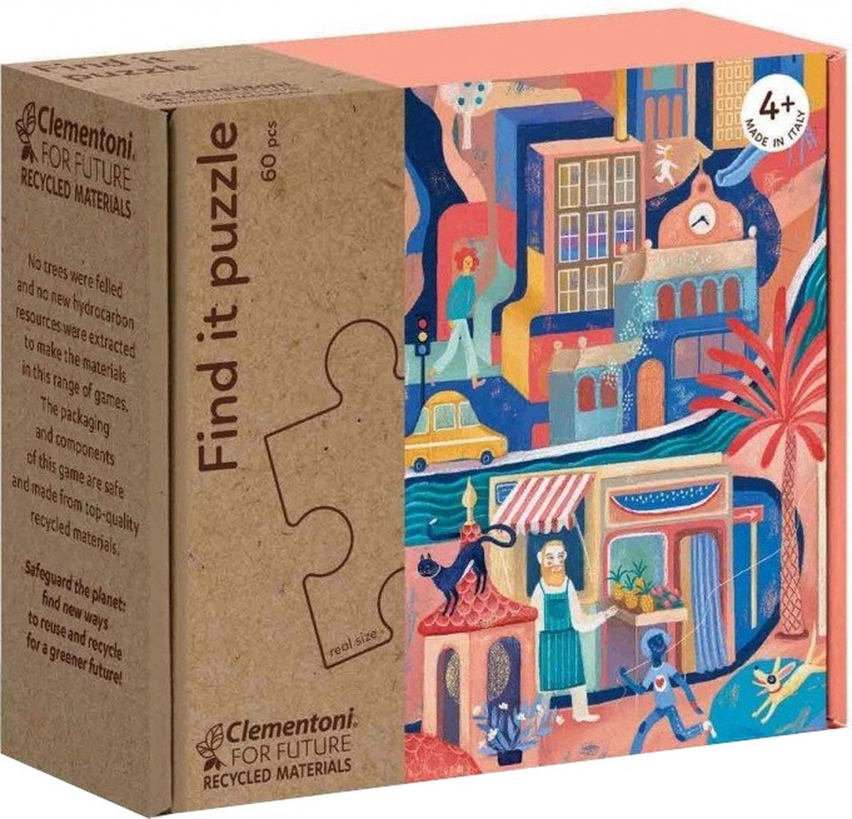 Clementoni Legpuzzel Find It Sweetest City 60 Stukjes, puzzels kinderen