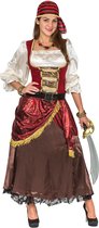 KORNER - Deluxe satijnachtig piraat kostuum voor vrouwen - XL