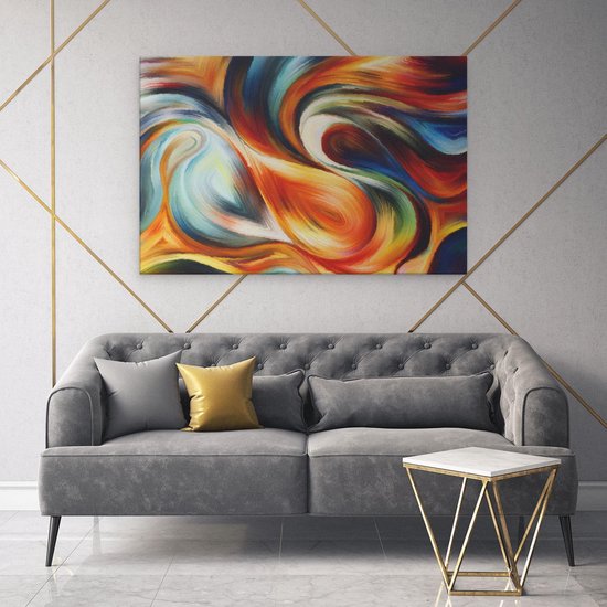 Artaza - Peinture sur toile - Art abstrait de Peinture colorée - 120 x 80 - Groot - Photo sur toile - Impression sur toile
