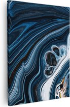Artaza - Canvas Schilderij - Abstracte Kunst - Blauwe Verf - 40x50 - Foto Op Canvas - Canvas Print
