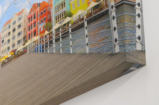Artaza Peinture sur Toile Willemstad Maisons Colorées à Curaçao - 30x30 - Klein - Photo sur Toile - Impression sur Toile
