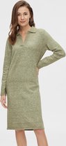 Pieces Jurk Pcflavia Ls Polo Wool Knit Dress Bc 17115879 Deep Lichen Green Dames Maat - XS