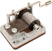 muziekdoos Burning Love 5 x 4 x 2 cm staal zilver