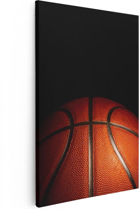 Artaza Toile Peinture Basketbal -Ball sur Fond Noir - 20x30 - Klein - Photo sur Toile - Impression sur Toile