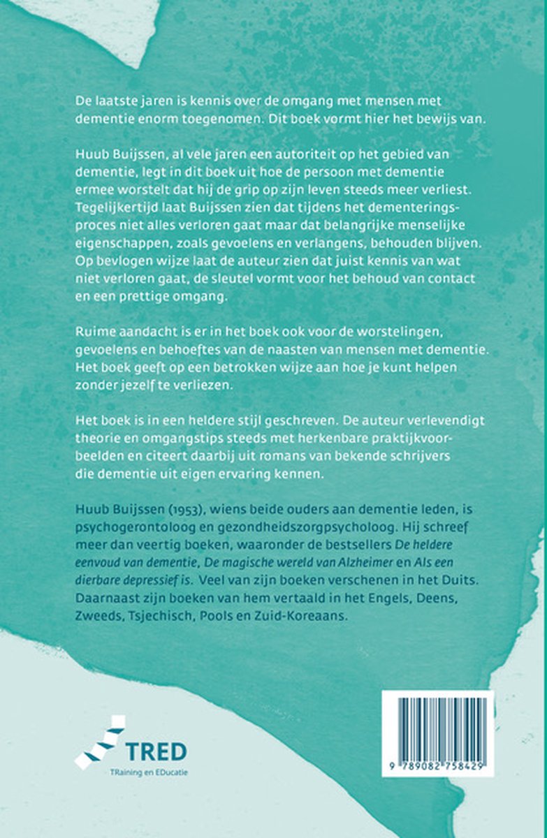 Het hart wordt niet dement - back cover