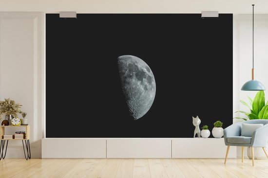Papier peint - Papier Papier peint photo Nuit - Lune - Zwart - Largeur 360 cm x Hauteur 240 cm