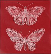 screen stencil vlinders 20 x 22 cm