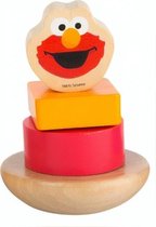 houten stapelfiguur Sesamstraat Elmo 9 cm