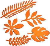 10 in 1 creatief papier snijden schieten rekwisieten boom bladeren papercut sieraden cosmetica achtergrond foto fotografie rekwisieten (oranje rood)