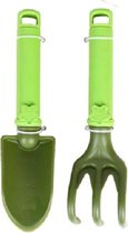 tuingereedschap 22 cm junior groen 2-delig