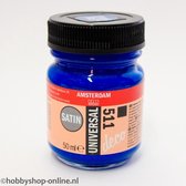 Acrylverf Zijdeglans - Deco - Universal Satin - 511 kobaltblauw - 50 ml - Amsterdam - 1 stuk