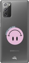 xoxo Wildhearts case voor Samsung S21 – Smiley Pink - Samsung Transparant Case