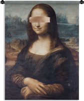 Wandkleed - Wanddoek - Mona Lisa - Da Vinci - Roségoud - 90x120 cm - Wandtapijt