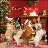 Kaart - Kerst - Tracks - Honden polonaise - XS281