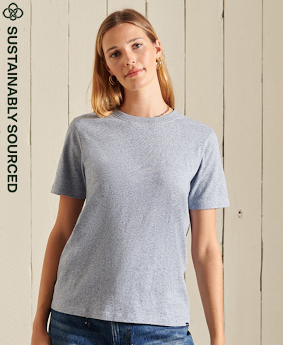 Superdry Dames tshirt Vintage Logo-T-shirt van biologisch katoen Blauw
