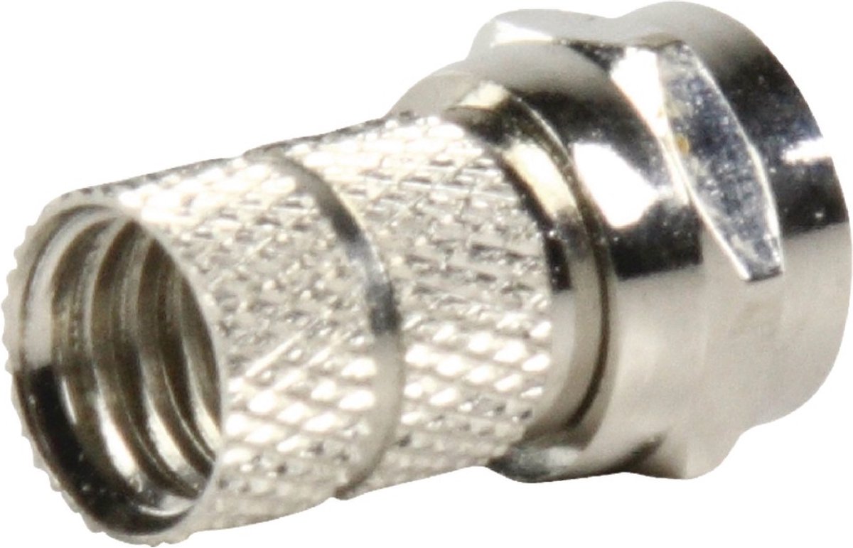 F-Connector 7.0 mm Male Metaal Zilver