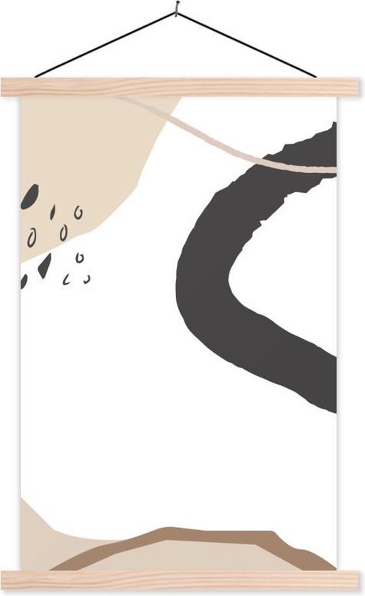 Porte-affiche avec affiche - Affiche scolaire - Été - Abstrait - Zwart - 120x180 cm - Lattes vierges