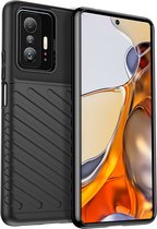 Xiaomi 11T Pro Hoesje - Mobigear - Groove Serie - TPU Backcover - Zwart - Hoesje Geschikt Voor Xiaomi 11T Pro