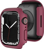 Mobigear Color Hardcase Hoesje voor Apple Watch Series 7 (41mm) - Rood