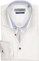 Ledub - Overhemd Non Iron Wit Blauw - 47 - Heren - Tailored-fit