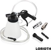 LORIOTH® Remvloeistof Pomp - Auto Remvloeistof Vervanging - Reparatie Tool Auto - Remontluchtingsapparaat - Dopsleutel - Complete Set - Wit