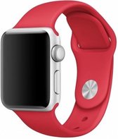 Geschikt voor Apple Watch Bandje 42/44mm - Siliconen - Rood M/L