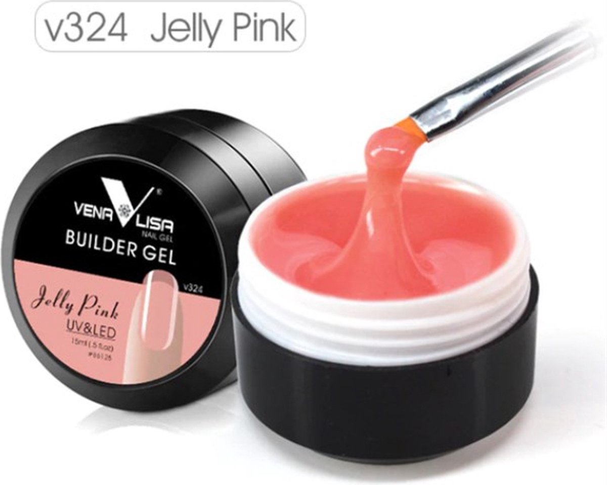 Goedkoopste UV gel - jelly 324 - Gel nagels - Nepnagels - Nagel verlenging - Nagelstyliste - Nagelverzorging - Builder gel - Gel nails - Nailart