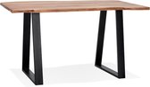 Alterego Table de bar haute 'RAFA' en bois massif et métal - 160x90 cm