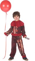 LUCIDA - Angstaanjagend clownkostuum rood jongen - M 122/128 (7-9 jaar)