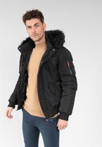 DEELUXE Korte parka met capuchon en bont SHARK Black