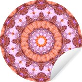 WallCircle - Muurstickers - Behangcirkel - Mandala caleidoscoop - 50x50 cm - Muurcirkel - Zelfklevend - Ronde Behangsticker