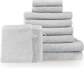 Set de Handdoeken éponge Terry - 2 serviettes de bain, 4 serviettes de toilette, 2 serviettes d'invité et 2 débarbouillettes : Wit