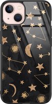 iPhone 13 hoesje glass - Counting the stars | Apple iPhone 13  case | Hardcase backcover zwart