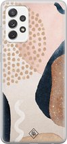 Samsung A52s hoesje siliconen - Abstract dots | Samsung Galaxy A52s case | multi | TPU backcover transparant