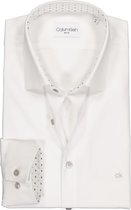 Calvin Klein slim fit overhemd - wit (contrast) - Strijkvriendelijk - Boordmaat: 44