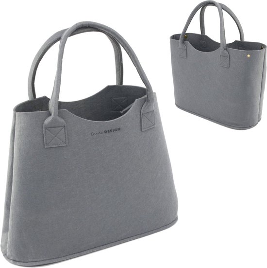 2-in-1 Uitbreidbare Vilten Shopper - 47x20x35cm XL Boodschappentas Vilt Opbergmand Groot