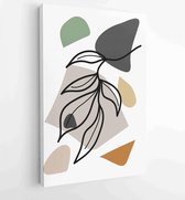 Abstracte kunst natuur achtergrond vector. Modern shape line art behang 2 - Moderne schilderijen – Verticaal – 1933708184 - 50*40 Vertical