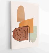 Abstracte kunst achtergrond vector. Modern Nature shape line art behang 2 - Moderne schilderijen – Verticaal – 1934355014 - 80*60 Vertical