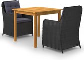 Decoways - 3-delige Tuinset zwart