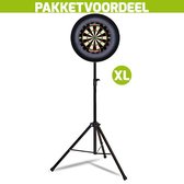 Mobiele Dartbaan VoordeelPakket + Mission Samurai 2 + Dartbordverlichting Basic XL (Zwart)