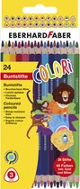 Crayons de couleur Eberhard Faber - 2 faces - 24 pièces - 48 couleurs - EF-514822