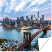 Affiche New York - Skyline - Pont - 75x75 cm