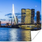 Poster Rotterdam - Water - Skyline - 100x100 cm XXL