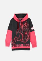 Marvel SpiderMan Kinder hoodie/trui -Kids 146- Double Sleeve Zwart/Rood