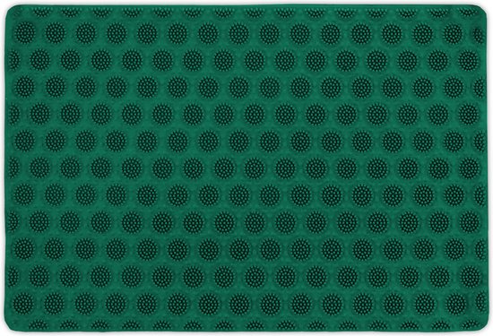 Relaxdays deurmat rubber - 60 x 40 cm - schoonloopmat - droogloopmat - noppen - groen