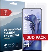 Rosso Screen Protector Ultra Clear Duo Pack Geschikt voor Xiaomi 11T / 11T Pro | TPU Folie | Case Friendly | 2 Stuks