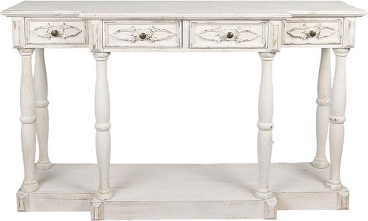 Trendybywave Sidetable 142*42*85 cm Wit Hout Rechthoek Wandtafel Haltafel Console Tafel