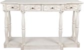 Sidetable 142*42*85 cm Wit Hout Rechthoek Wandtafel Haltafel Console Tafel