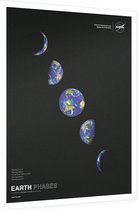 Earth Phases from Tranquility Base on the Moon (B), NASA Science - Foto op Dibond - 30 x 40 cm