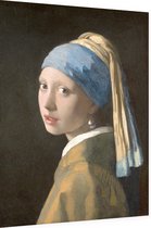 Meisje met de parel, Johannes Vermeer - Foto op Dibond - 60 x 80 cm